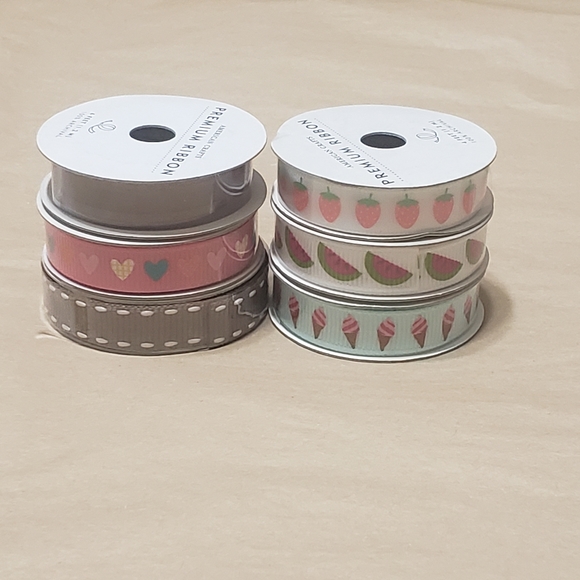 NWT American Crafts Premium Printed Ribbon Bundle Qty 6 - Picture 15 of 15